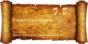 Toperczer Damos névjegykártya